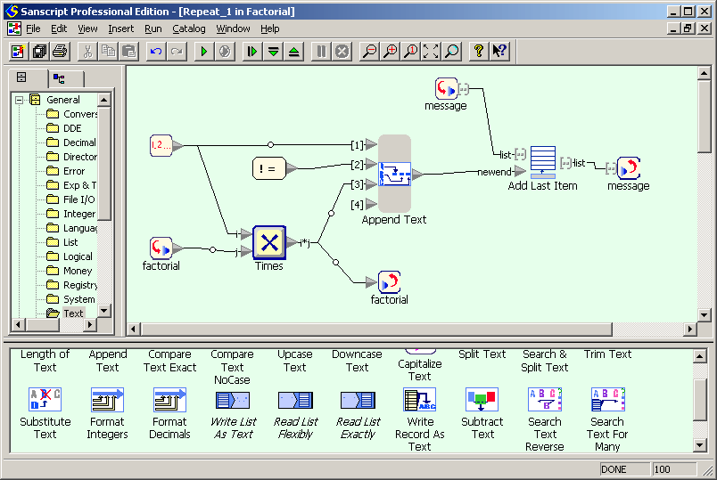 Factorial example in Sanscript (repeat)