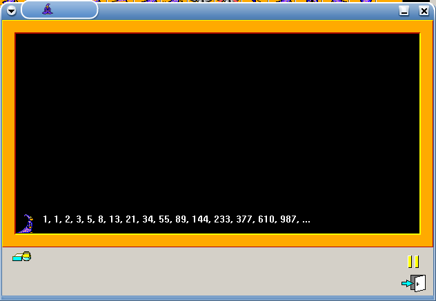 Fibonacci numbers in Baltie 3 (result)