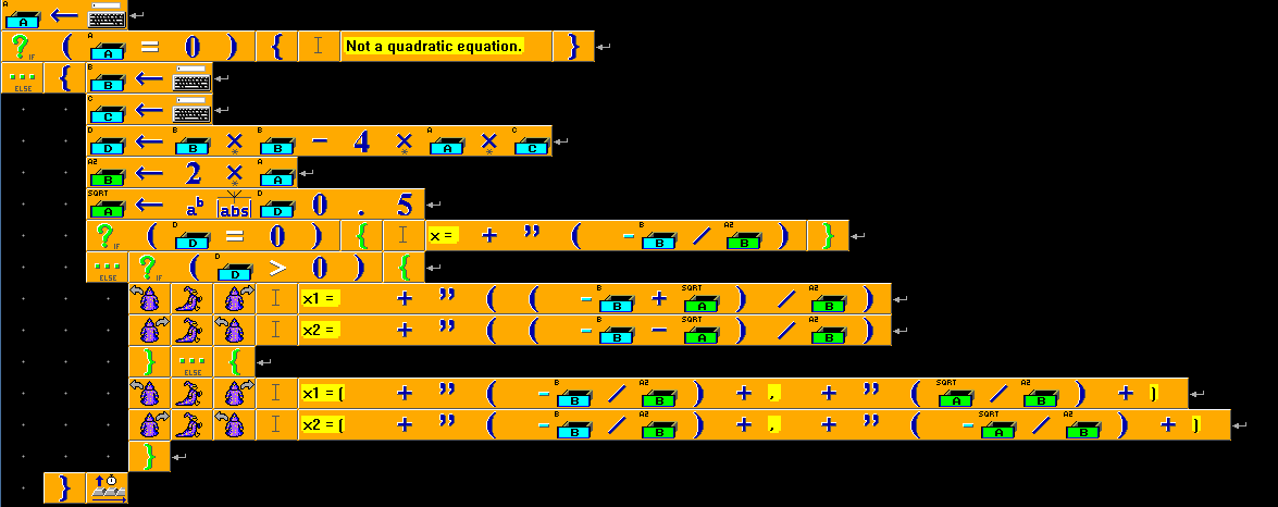 Quadratic equation in Baltie 3