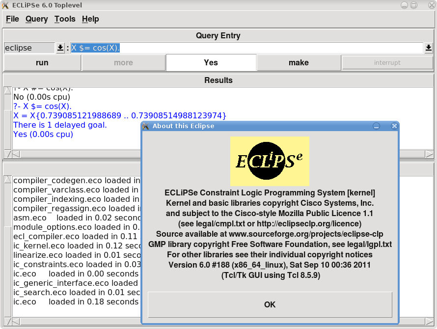 TkECLiPSe - a standard GUI for ECLiPSe, version 6.0 